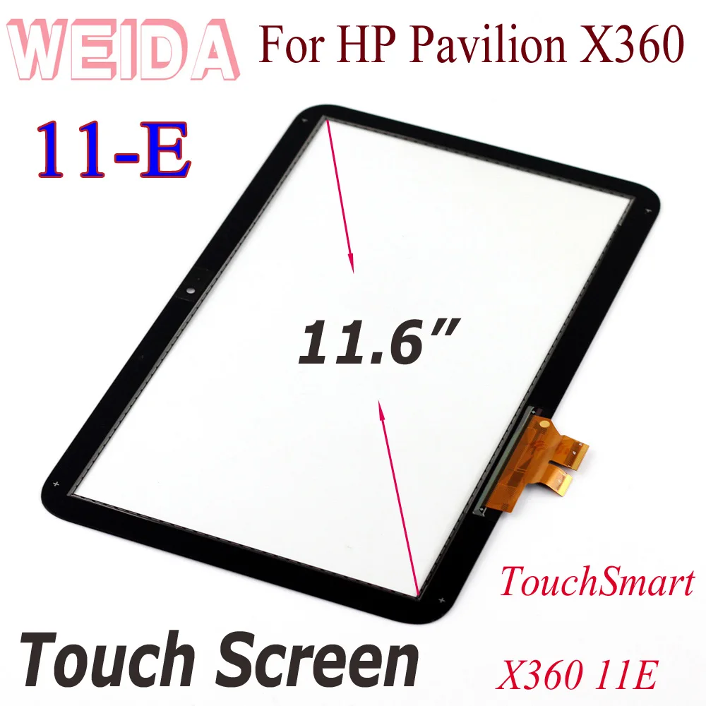 WEIDA Touch Digitizer HP Pavilion TouchSmart X360 11E 11-E Sērijas Touch Digitizer Ekrāna Panelis Stikla Nomaiņa 11.6
