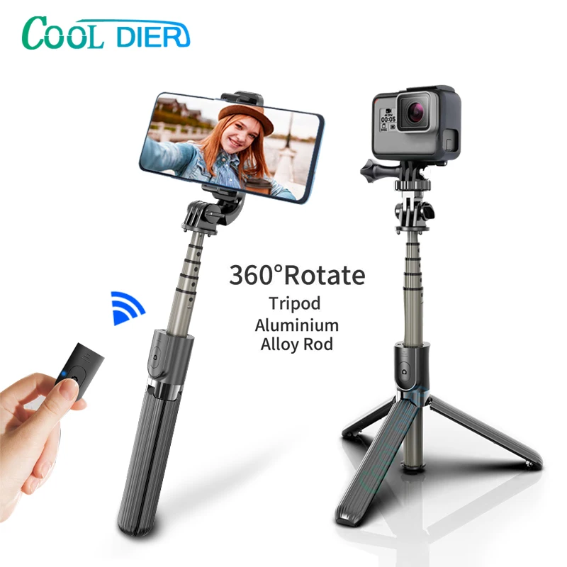 Augstas kvalitātes Bezvadu bluetooth Selfie Nūju Statīvs Ar Tālvadības Palo Selfie Pagarināt Salokāms Monopod Iphone Action Camera