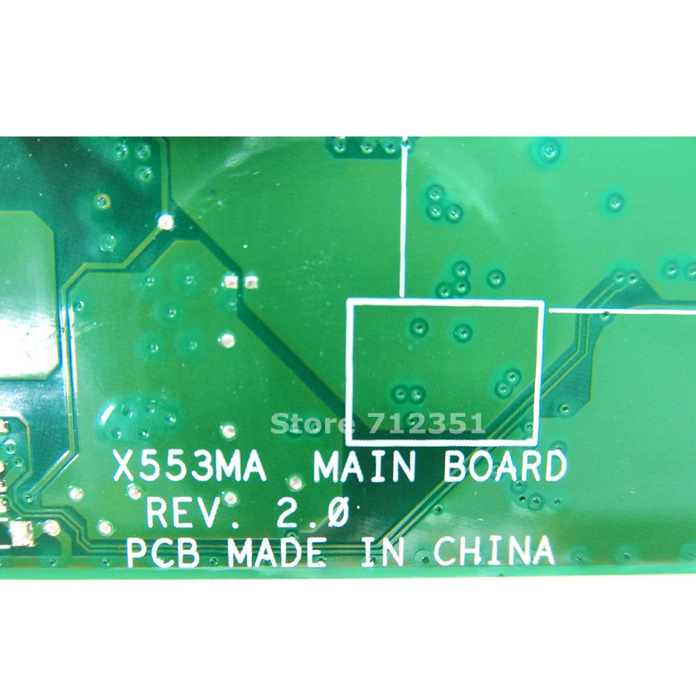 X553MA MAIN_BD._0M/N2840U Dual core/KĀ 90NB04X0-R00060 mainboard REV 2.0 Asus X503M X553M F553MA F553M klēpjdators mātesplatē