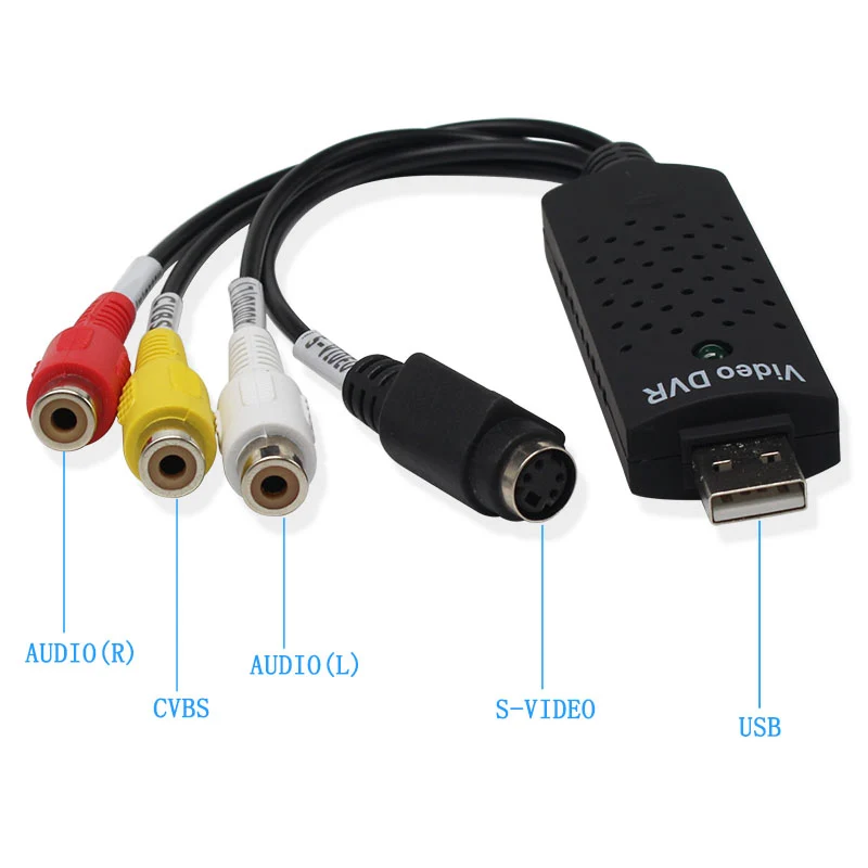 USB Audio Video Capture Karte Vienu Kanālu Usb Capture Karte Av Signāla Uztveršanas Datu ieguves Kartes Video Adapteri
