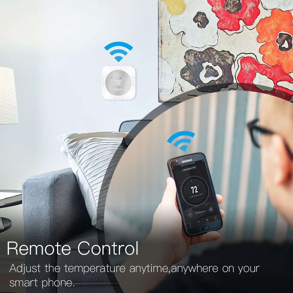 WiFi Smart siltumsūkņu 24V Termostats, Temperatūras regulators Smart Life/Tuya APP Tālvadības pults Darbojas ar Alexa, Google Home