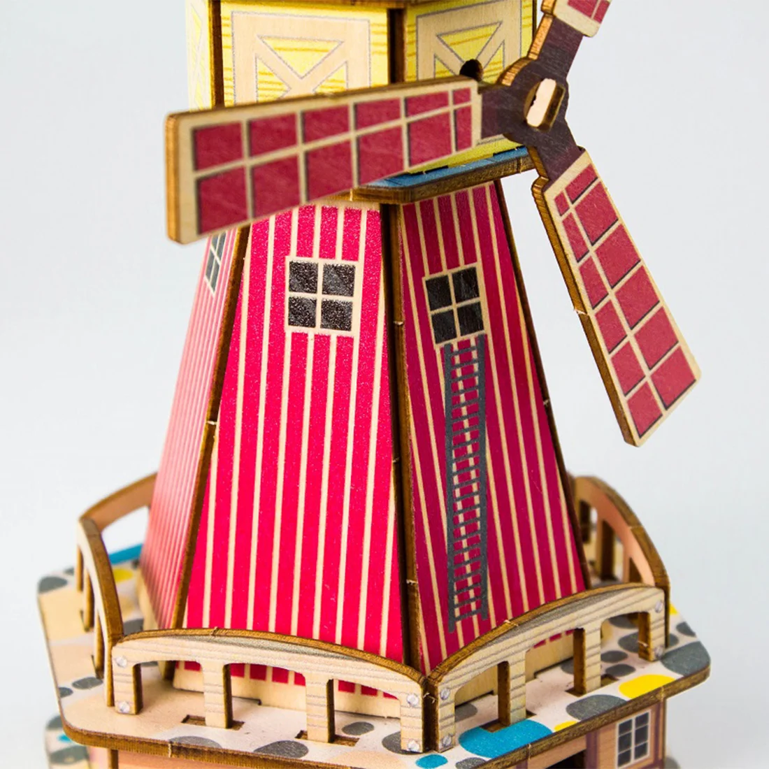 DIY Radošo Koka Puzzle Montāža Modeļu Komplekts, Krāsains Saules Vējdzirnavas Amatu Mājas Dekori Modeļu Veidošanas Komplekti Ziemassvētku Dāvanas