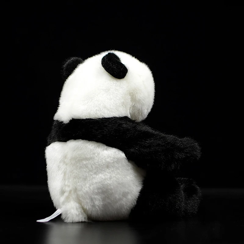 21cm Gudrs Imitētu Giant Panda Pildījumu Mīksta Plīša Rotaļlieta Ailuropoda Melanoleuca Reāli Dzīvnieku Lelle Klāt Ziemassvētku Dāvanu Bērniem