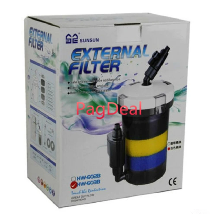 Sensen Jaunu 6W 400L/H Akvārija Zivju Tvertnes Ārējā Filtra Tvertnes Ārējā filtrēšanas sistēma ar Ārējo sūkni HW-603B