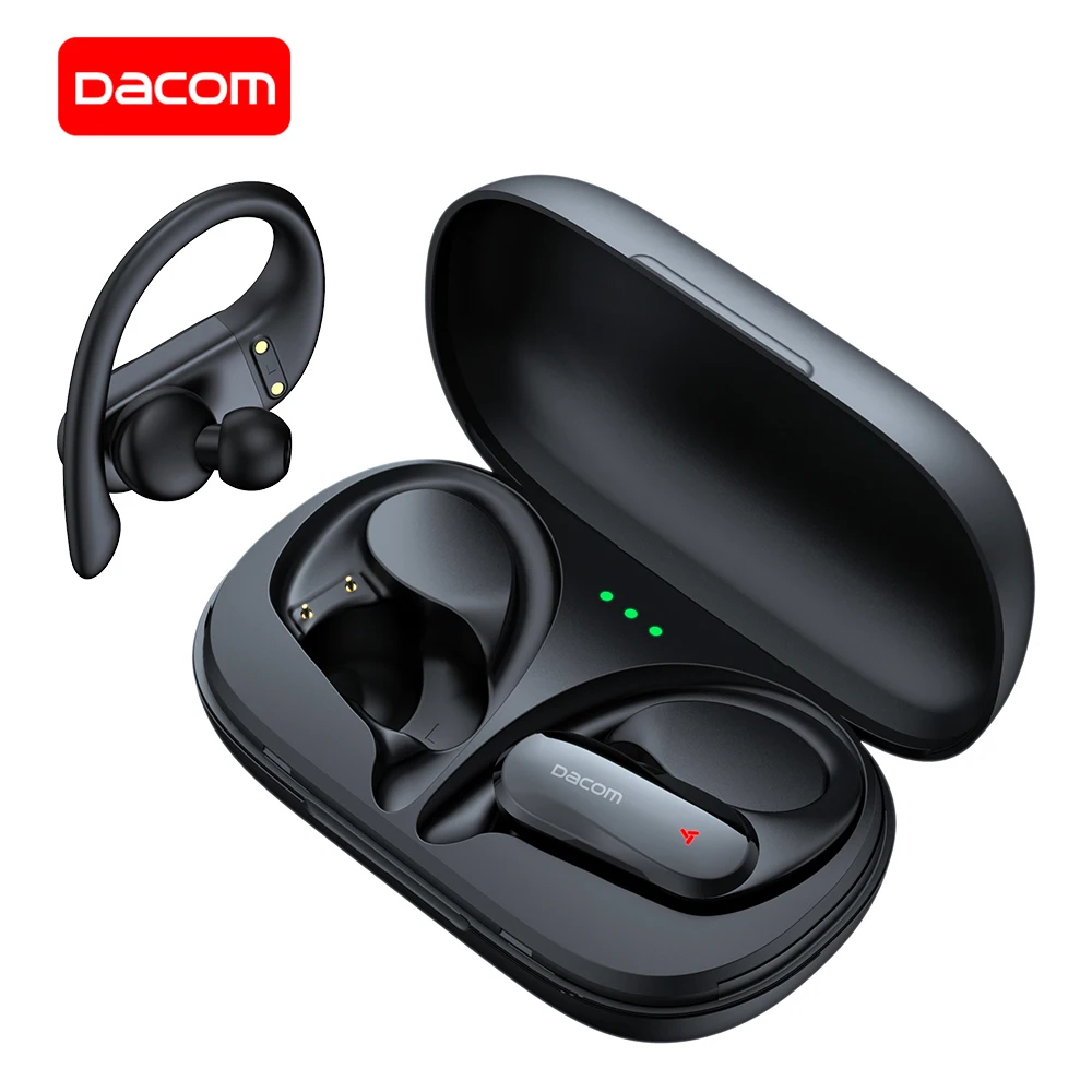 DACOM Sportists TWS Pro Bluetooth Austiņas, IPX5 Ūdensizturīgs Stereo Austiņas Sporta Bluetooth Āķis Xiaomi iPhone, Samsung