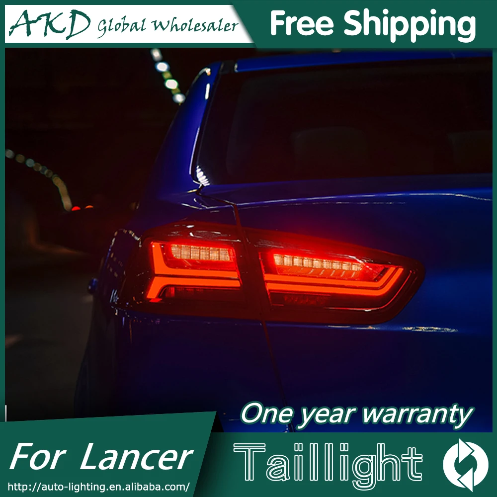 AKD Auto Stils lukturu par Mitsubishi Lancer EX Aizmugurējie Lukturi 2008-2016 LED Astes Gaismas Signāls, LED dienas gaitas lukturi Stop Aizmugurējās Lampas Piederumu