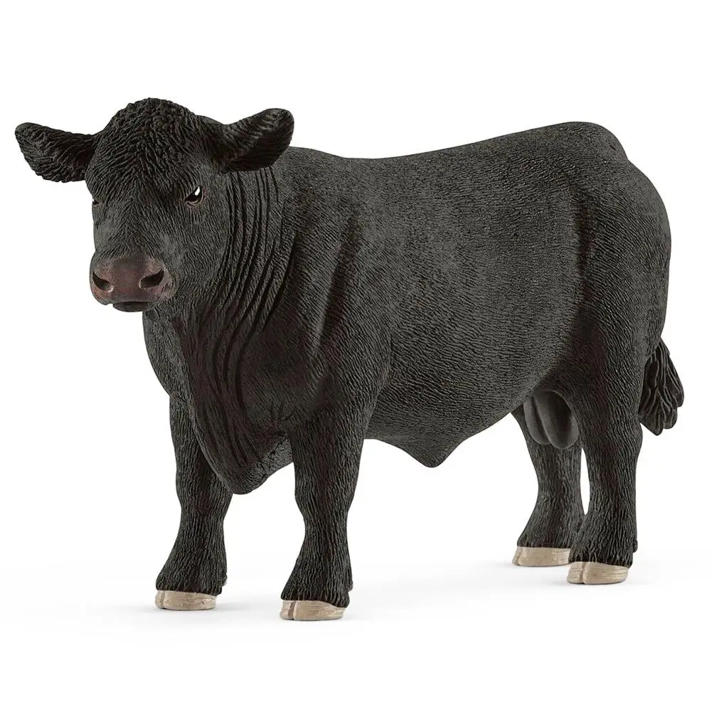 5.5 collu Black Angus Bull Rotaļlietas Statuetes PVC Sākotnējā Īstu Savvaļas Zoo lauku Saimniecību Āfrikas Dzīvnieku Bison Modeli, Rotaļlietas Bērniem, Dāvanu