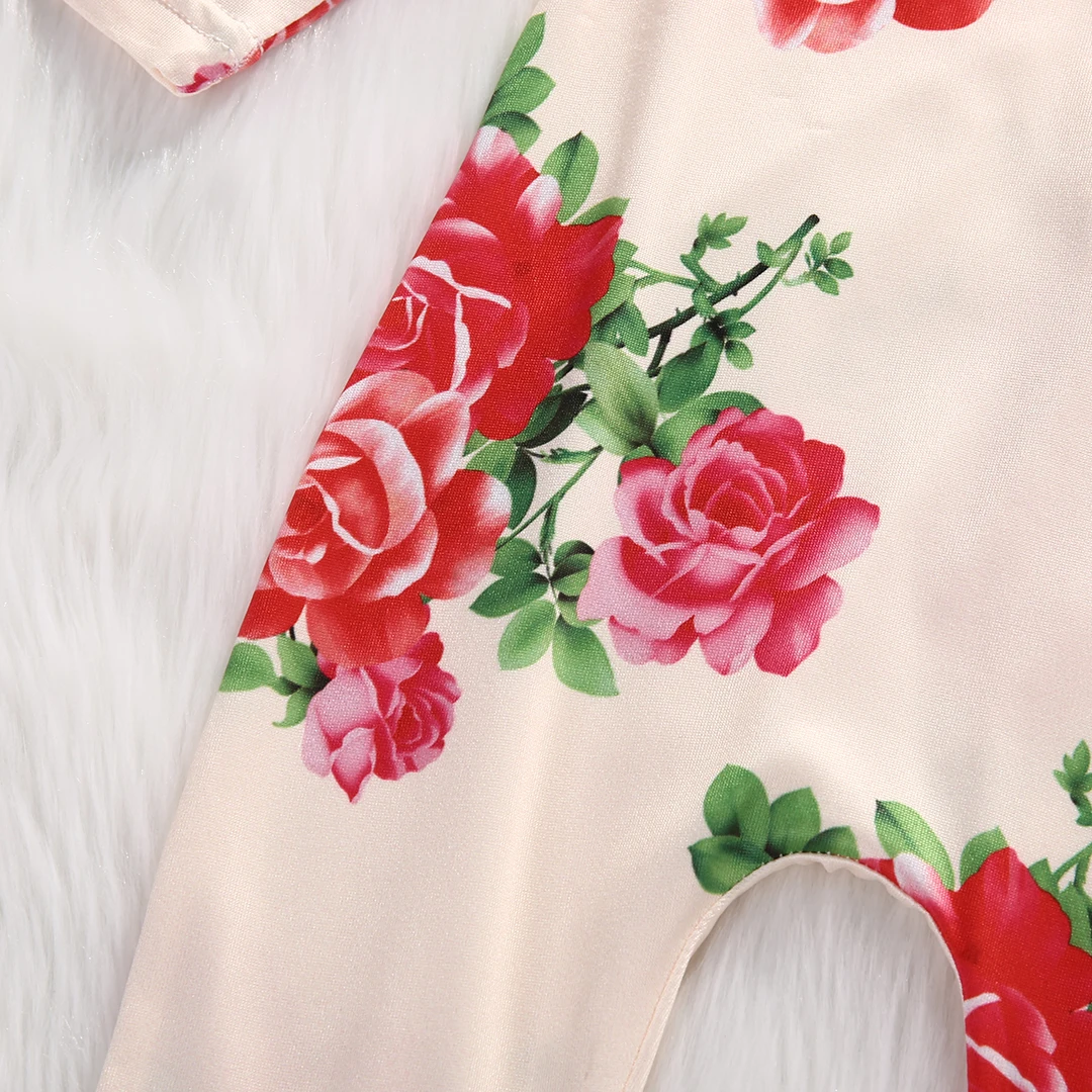 Pudcoco Baby Girl Jumpsuits 0-24M Jaundzimušo Ziedu Kokvilnas Romper Jumpsuit Apģērbs, Apģērbi Vasaras