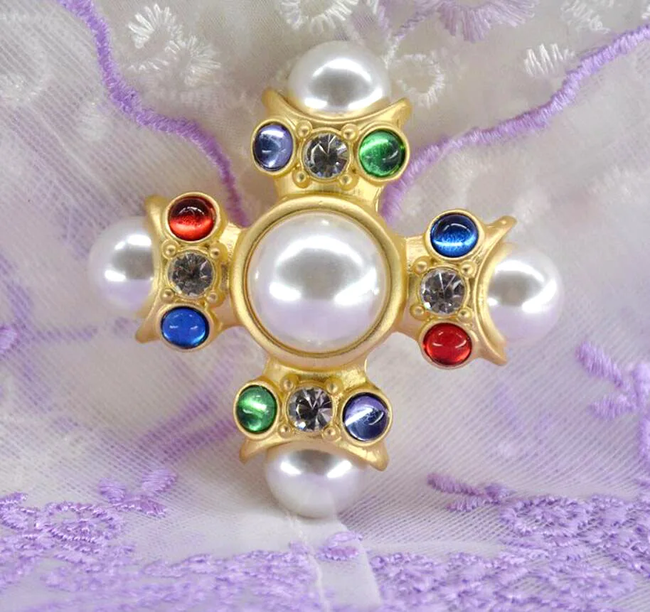 CSxjd Vintage broša Baroka Pērle krāsainu Sveķu broša sieviešu Rotaslietas dāvanu