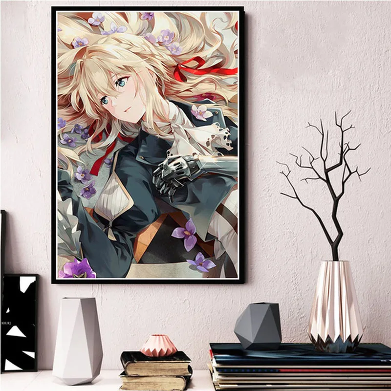 Plakāti Un Izdrukas Violeta Evergarden Karstā Anime Audekls Krāsošana Sienas, Attēlus Dzīvojamā Istaba Dekoratīvās Mākslas Mājas Dekoru Cuadros