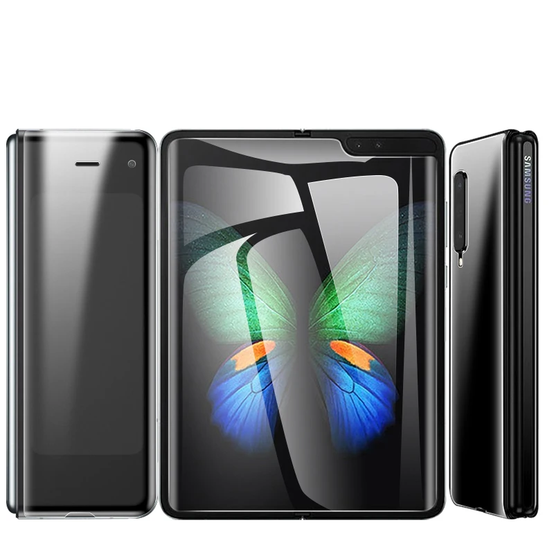 3in1 Samsung Galaxy Z 2 Reizes Plēves Caurspīdīgu Priekšējo Aizmugurējo Mīksto TPU Screen Protector For Samsung Galaxy Reizes Z Flip Nano Pārklājumu