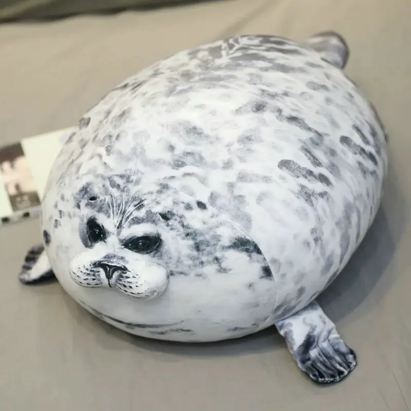 3D Drukas Augstas Kvalitātes Japāna Roundest Zīmogu Spilvenu Pūkains Zīmogu Spilvenu Pildījumu Jūras Dzīvnieki, pelēkais ronis Dāvanu Meitene Zēns Dzimšanas diena