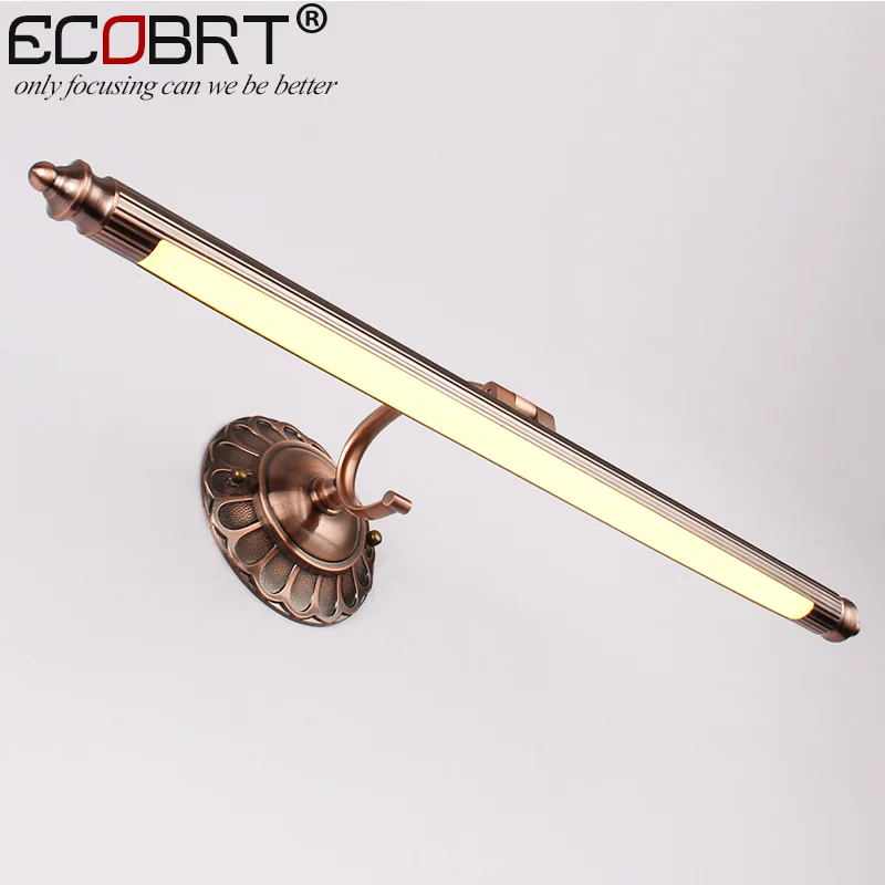 ECOBRT Tradicionālie Pūtēju LED Sienas Lampas Vannas 50/70/90CM Garš Top Spoguļi Attēlu Krāsošana Lukturi ar pagrieziena konsole