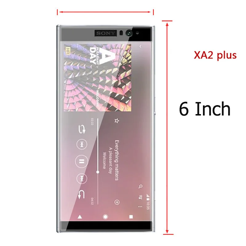 UVR Sony XA2 Plus 3D Izliektas Pilns Pārklājums Rūdīts Stikls Sony XA 2 Plus XA2Plus Ekrāna Aizsargs Aizsardzības Priekšā Kino