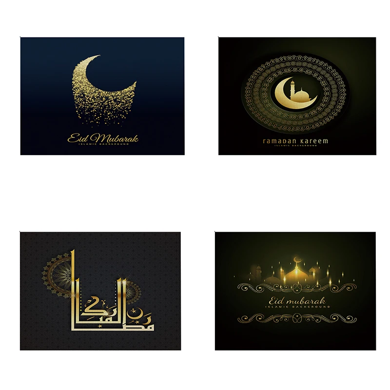 FANLUS Kokvilnas Veļa Ramadan Mubarak Tabula Vieta Mat Galda Paklājiņš Kausa Mat Kafija Tēja Vieta Mat Happy Eid Mubarak Grupa Krājumi
