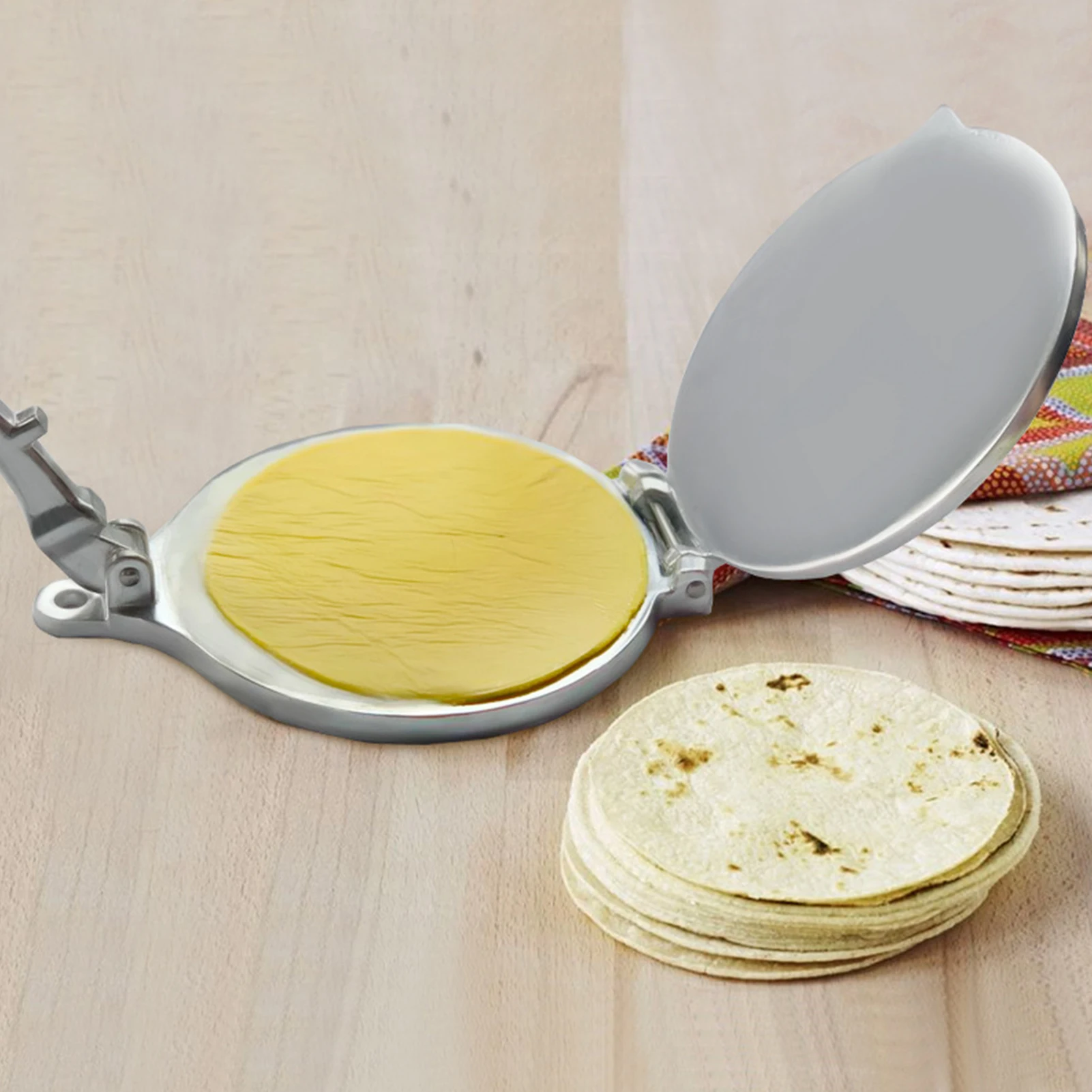 Daudzfunkcionāls Alumīnija Sakausējuma Non-stick Tortilla Maker Nospiediet Pannas Virtuves Rīku, Mājas Virtuve Kukurūzas Milti Cepamais Nospiediet Maker Rīks