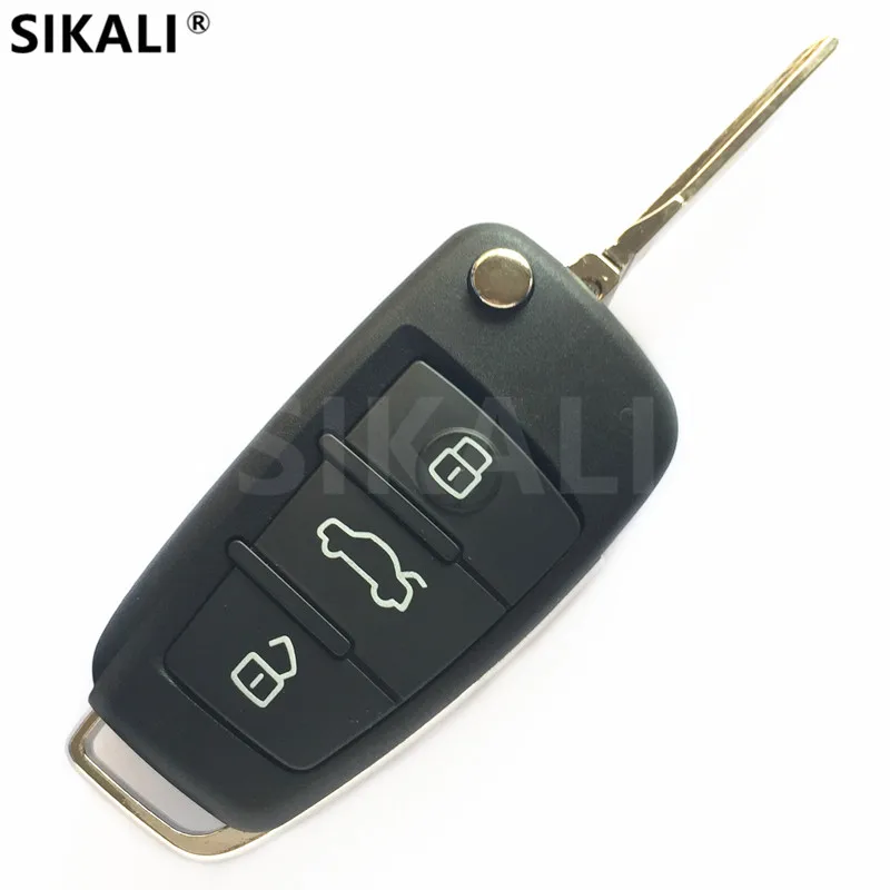 SIKALI Modernizētas Auto Tālvadības Atslēgu tērps AUDI A3 S3 8P0837231 / 5FA008750-10 2003 - 2006