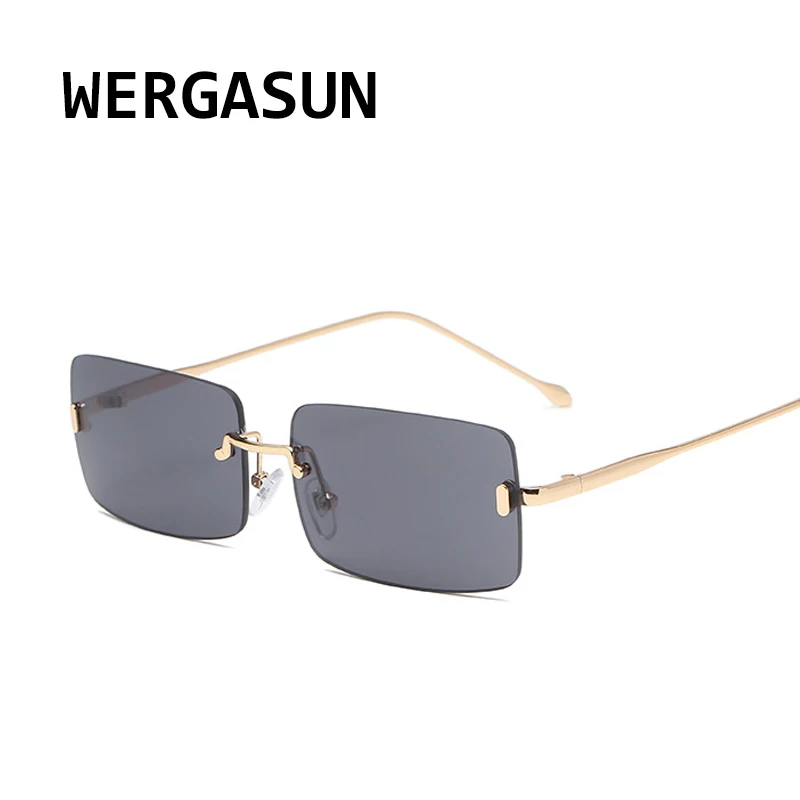 WERGASUN Vintage Taisnstūra Saulesbrilles Sievietēm ar Kvadrātveida Saules Brilles Vasaras Stila Sieviešu Brilles UV400
