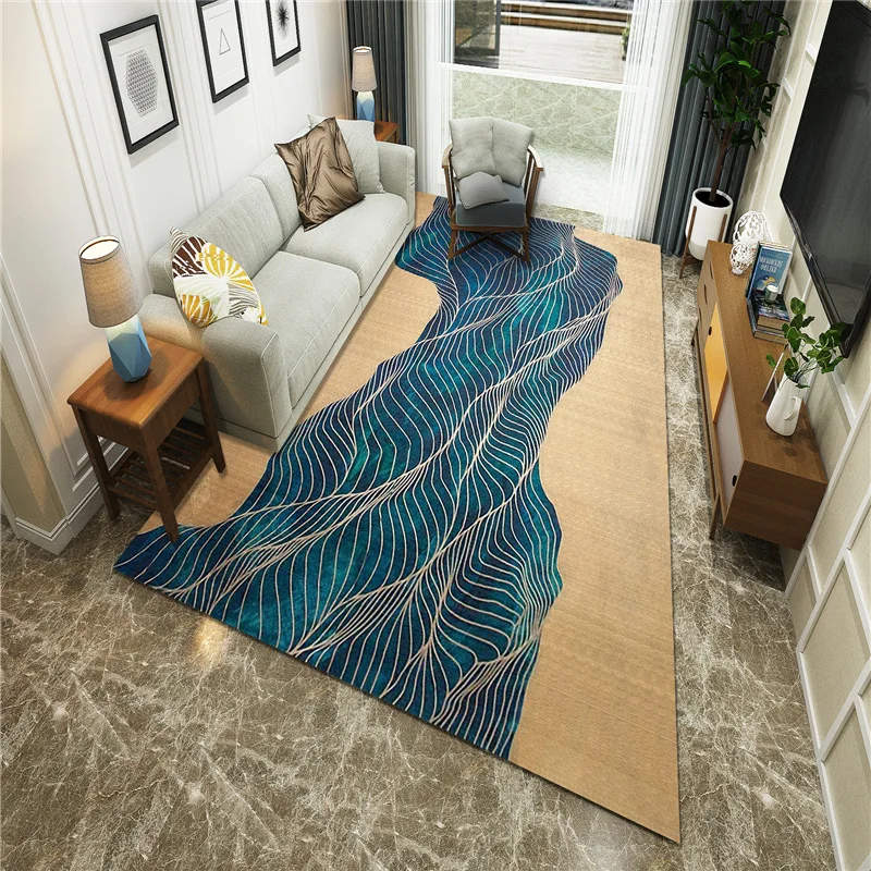 Nordic Style Paklājus Dzīvojamā Istaba Vienkārši Abstrakts Paklāju Liela Izmēra Augstas Kvalitātes Mājas Mat Bieza Salons Mūsdienu Paklāji Paklāju