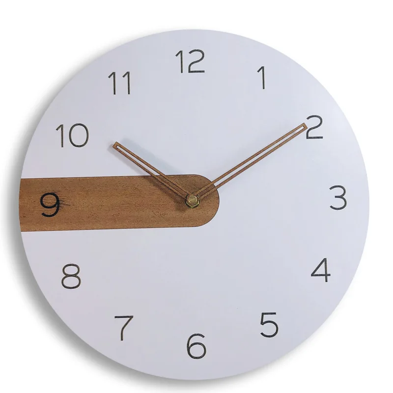 Koka Sienas Pulkstenis ar Modernu Dizainu Ziemeļvalstīm Klusums Pulkstenis Apaļš 30cm Telpu Dekorēšana Sienas Pulkstenis ĶĒRIENS-Nodarbojas