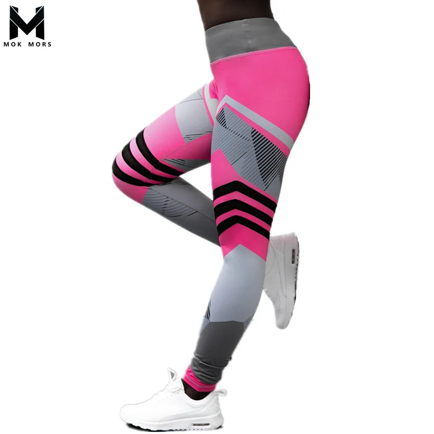 Karstā 2018 Zīmola 3D Drukas Augsta Vidukļa Legging Sieviešu Treniņu Fitnesa Stulpiņi Push Up Jeggings Sieviešu Slim, Sexy Bikses Legins Femme