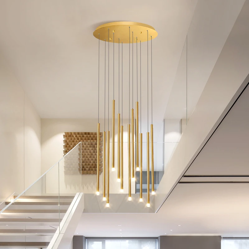 LED Filiāle Lustra vienkārši mūsdienu duplex rotējošo kāpnes, lustras zāle gaismas radošas personības viesistabā lustras