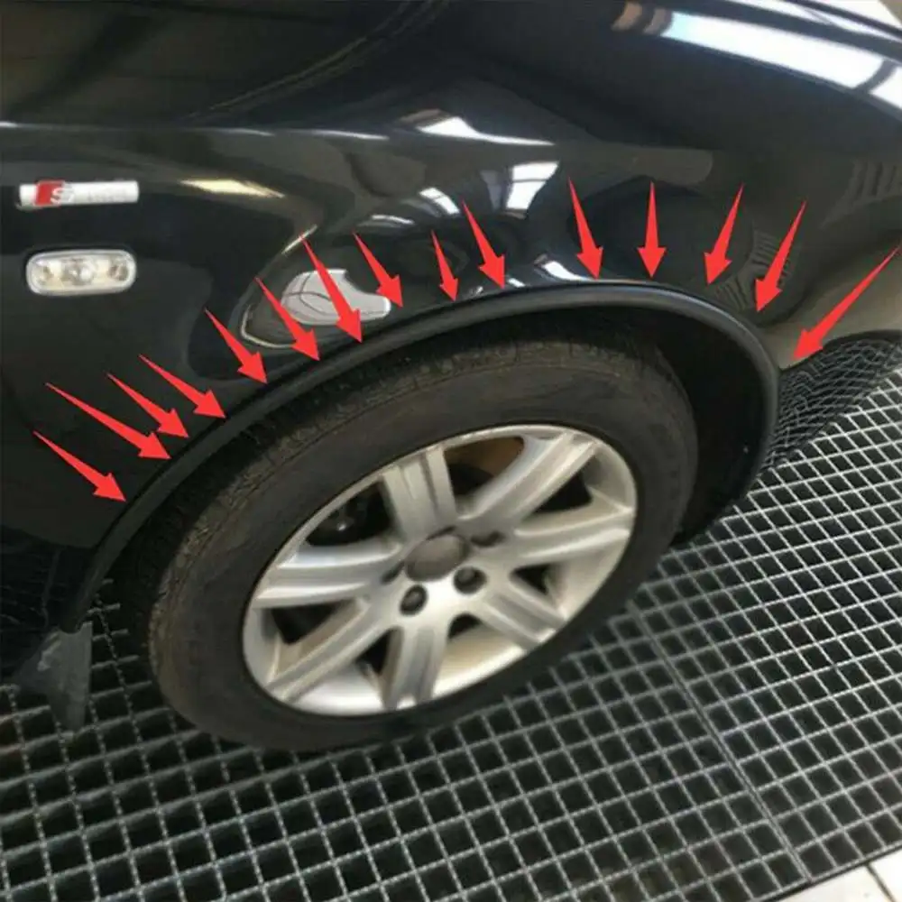Universāls Auto Gumijas Auto Mudguard Apdares Stūre Uzacu Aizsargs Arch Aizsardzības Līstes Priekšējais Bamperis Melns, Fender Anti-rub Lentes