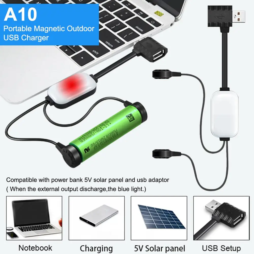A10 18650 Akumulatoru Lādētāju Li-ion Baterijas Daudzfunkciju Magnētisko USB Lādētājs Mini Uzlādes/Izlādes Strāvas Banka
