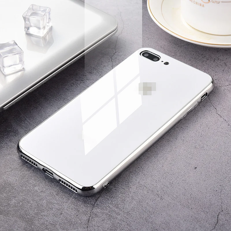 Luksusa 9H Rūdīta Stikla Gadījumā ar Apple iPhone X XR XS 11 pro Max 6S 6 7 8 Plus Spogulis Apšuvuma Spīdīgs Modes Aizmugurējo Vāciņu Coque