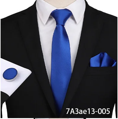 Jauno modes vienkrāsainu zīda kaklasaiti vīriešu kāzu oficiālu darbu, kaklasaiti, lakatiņu aproču pogas 3 gabals komplekts
