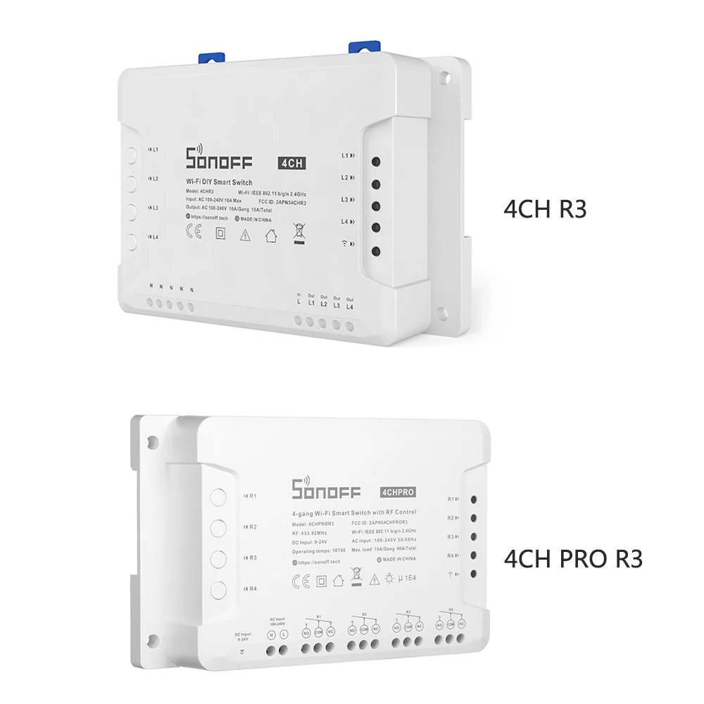 Sonoff 4CH R3 ITEAD 4-Banda Wi-Fi Smart Switch programmas Atbalstu Laika Kontroles Daļa