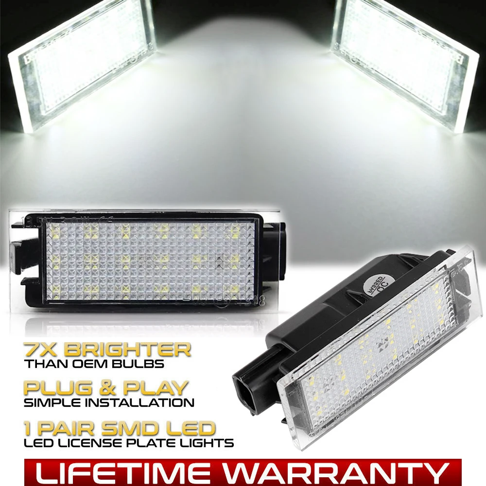 2gab Auto LED Skaits Licence Plate Light For Smart Fortwo Forfour 453 Par Mercedes Citan 415 Kombi Mixto Dualiner Traveliner