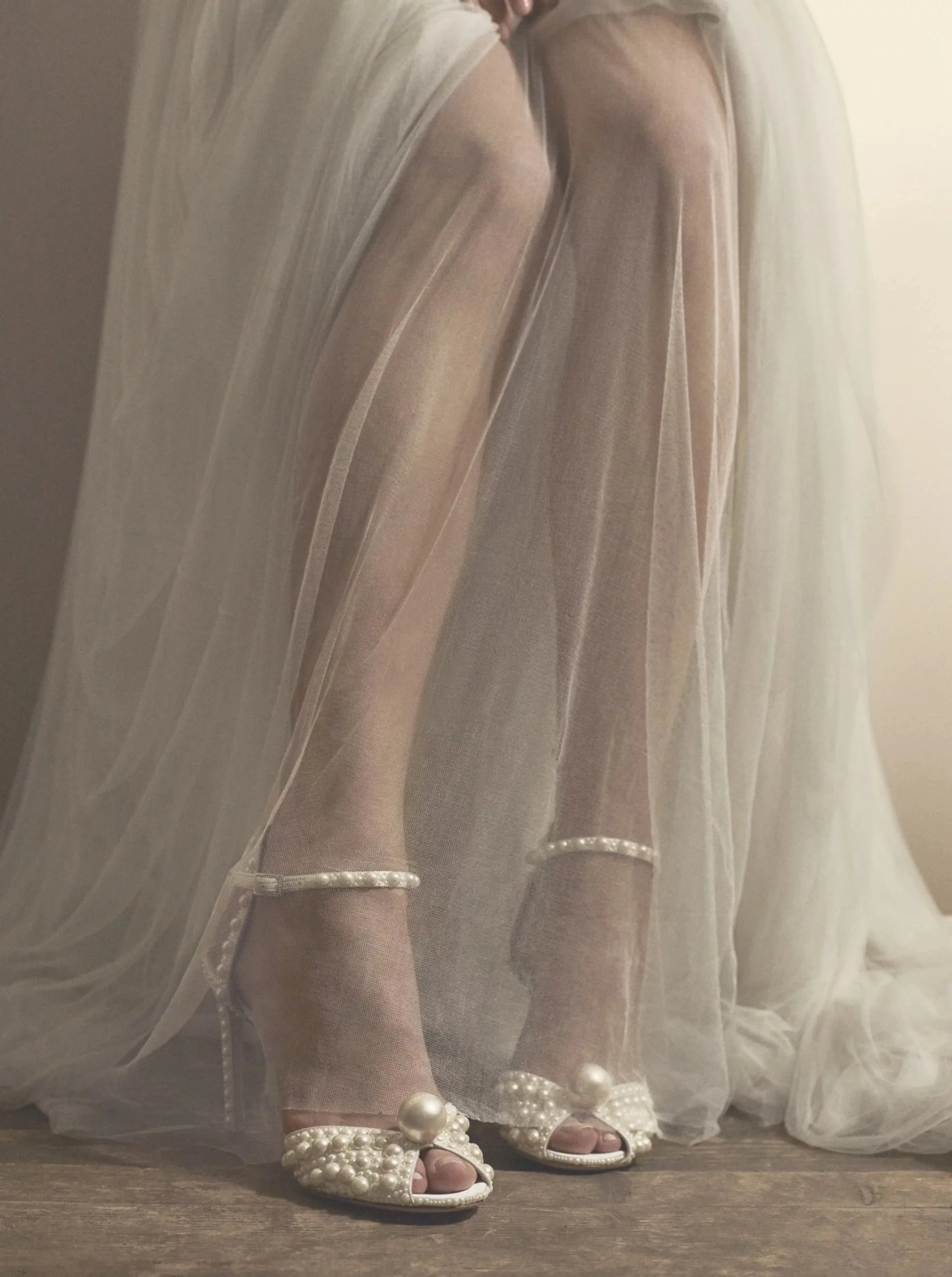 Sieviešu Sandales Baltā Pērle Līgavas Zivju Muti Papēža Smalkas augstpapēžu kurpes Slaidas Līgavas Sūkņi Kāzu Kurpes sandalias