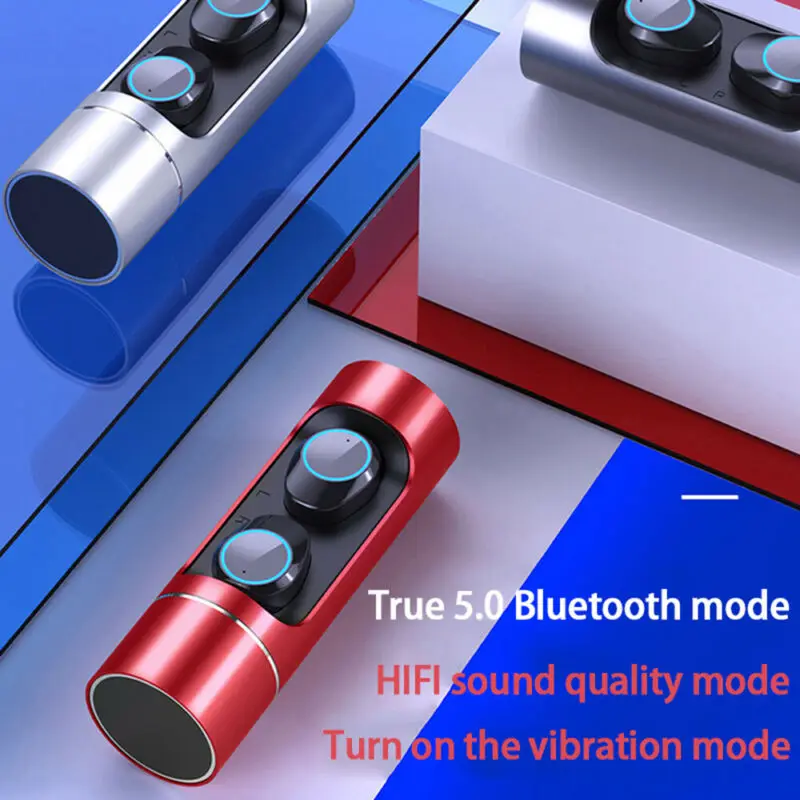 Jaunu TWS Bezvadu Austiņas Mini Taisnība Bezvadu Bluetooth 5.0 Austiņas Stereo Austiņas Ar Uzlādes Gadījumā 1000mah