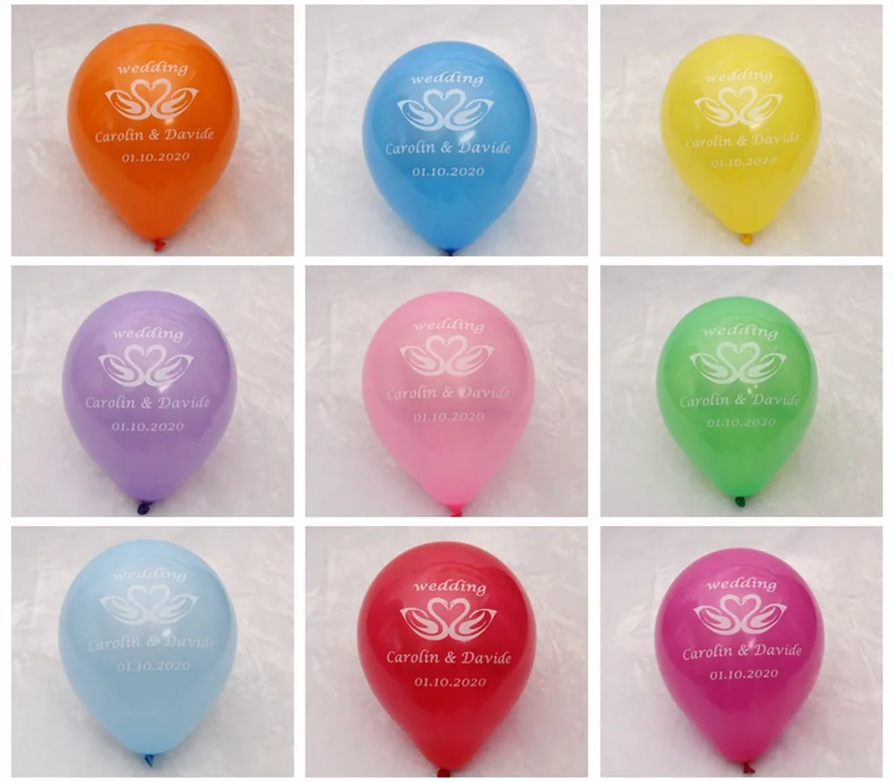 100gab personalizētu drukāt logo ballon pasūtījuma nosaukums tekstu, baloni, Kāzu dekorēšana bērnu dzimšanas dienu dušas Reklāmas Baloni