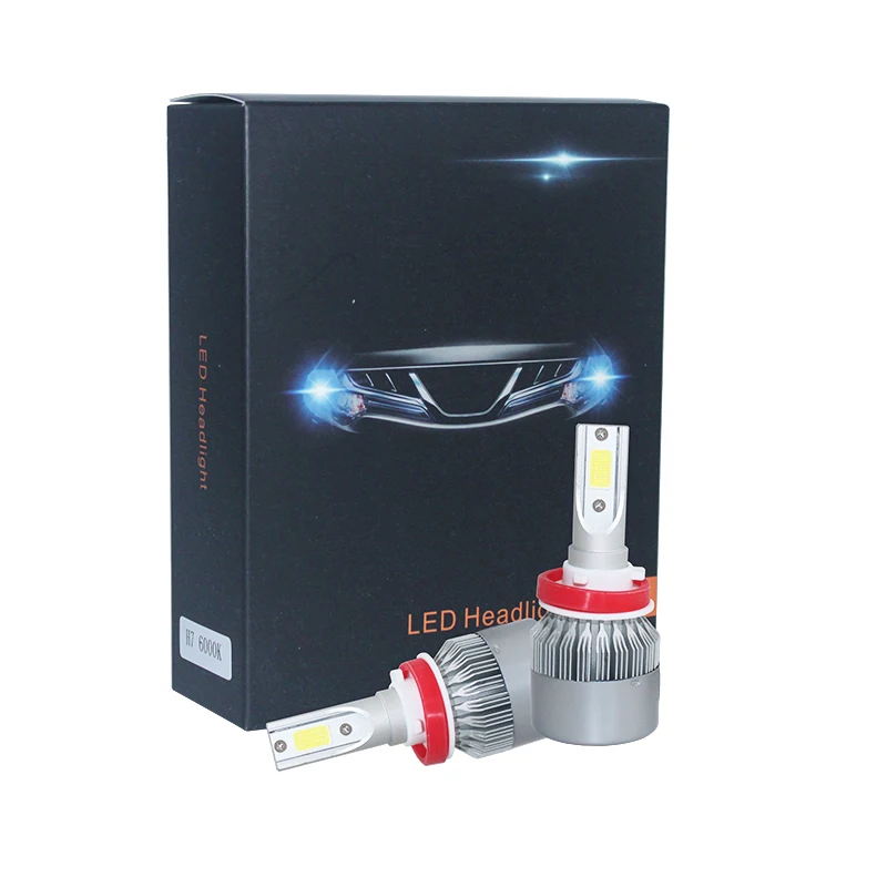 2X H7 led auto lukturi H4 H11/H8/H9 H1, H3, hb3 9005 hb4 9006 9004/9007 880 spuldzes auto miglas lukturi 72W Automobiļu lukturu