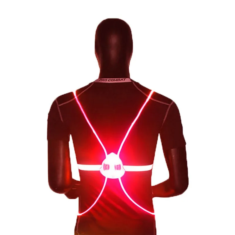 Atstarojoša veste 360 Augstas Redzamības LED Flash Braukšanas Naktī, Braucot ar Velosipēdu Āra iedegties Velosipēdu Drošības Veste