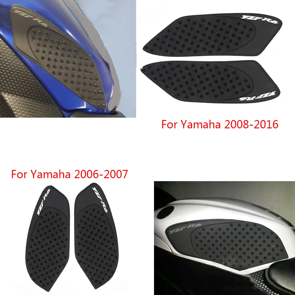 Par Yamaha YZFR6 YZF R6 YZF-R6 06-2016 Motociklu Aizsargs, Gumijas Tvertnes Pad Anti Slip Uzlīme Gāzes Ceļgalu Saķeri Vilces Pusē Decal