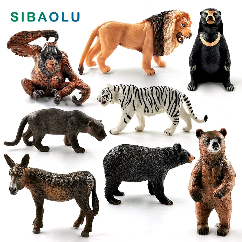 Jaunas Lāču Donkey Šimpanze Lauva, Tīģeris, Leopards statuetes Dzīvnieku modelis, mājas dekoru, miniatūra pasaku dārzu dekorēšana aksesuāri