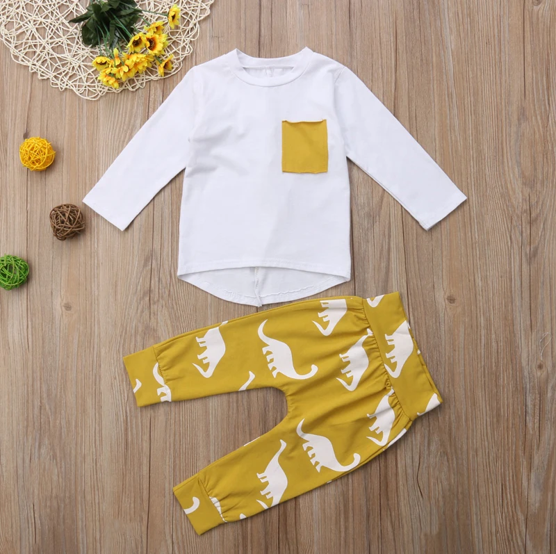 Pudcoco ASV Akciju Toddler Bērniem, Baby Boy Gadījuma Tērpiem, Drēbes ar garām Piedurknēm T-krekls, Bikses 2PCS Set Tracksuit