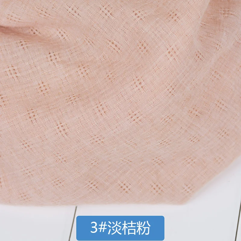 Kokvilnas audums 145*50cm vienkāršā žakarda audums nelielu caurumu dobi režģu auduma DIY piederumi sieviešu kleita Ķīniešu stilā