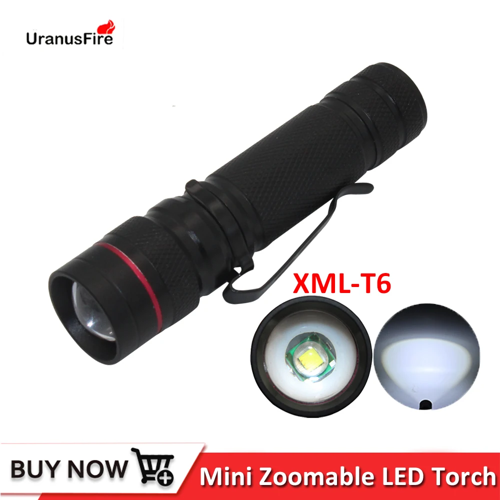 Uranusfire Mini Zoomable Penlight Lāpu Ūdensizturīgs LED Kabatas Lukturīti Lampas 5 Apgaismojuma Režīmi Portatīvo Ērts Clip Mini Lukturītis