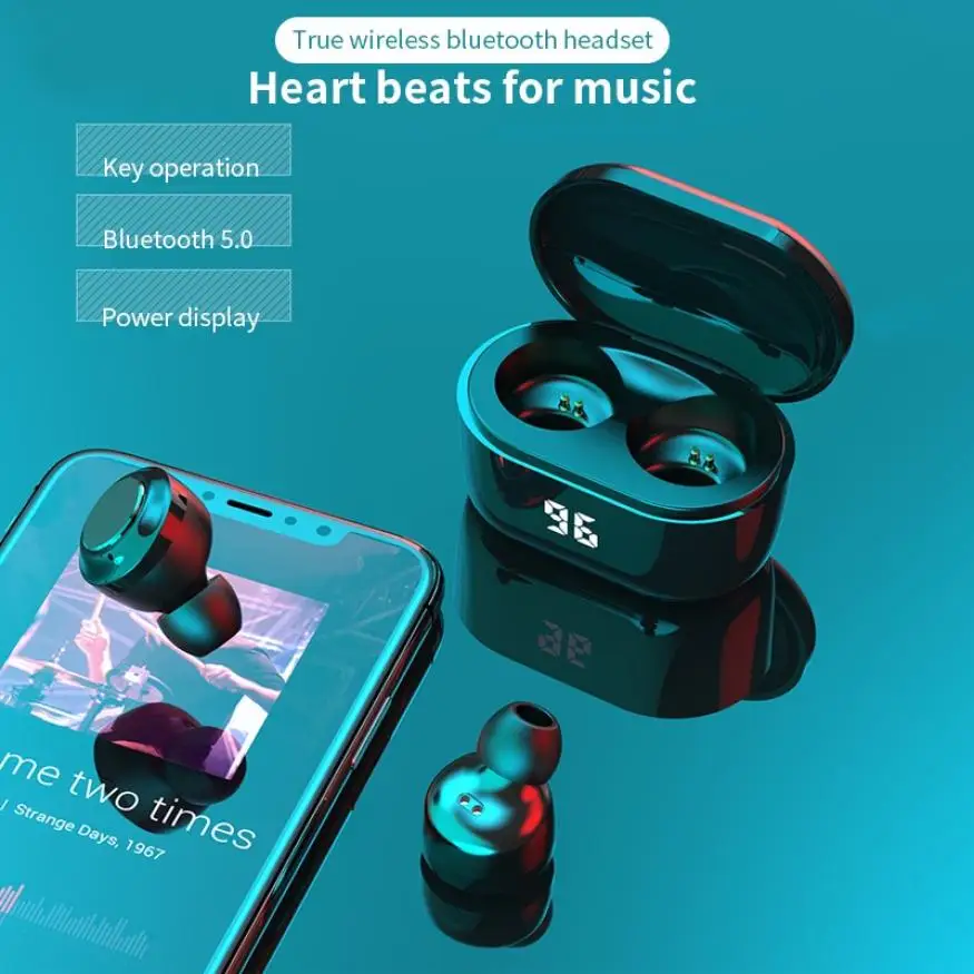 Taisnība TWS Touch Kontroli Bezvadu Austiņas Bluetooth 5.0 Austiņas Ūdensizturīgs Sporta Austiņas Hifi Skaņas Mini Earbuds ar Mic