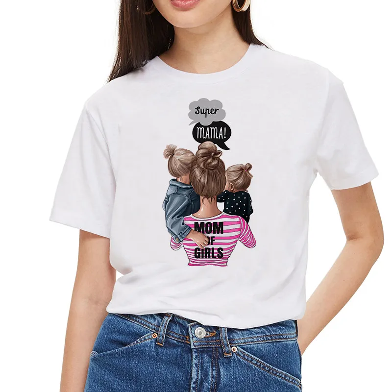 Sieviešu T-krekls ir 2021. Modes Apģērbu White Espresso Patronum T Īsām Piedurknēm Vēstuli Izdrukāt, O-veida kakla Mamma Tee Eiropas Vasaras Top