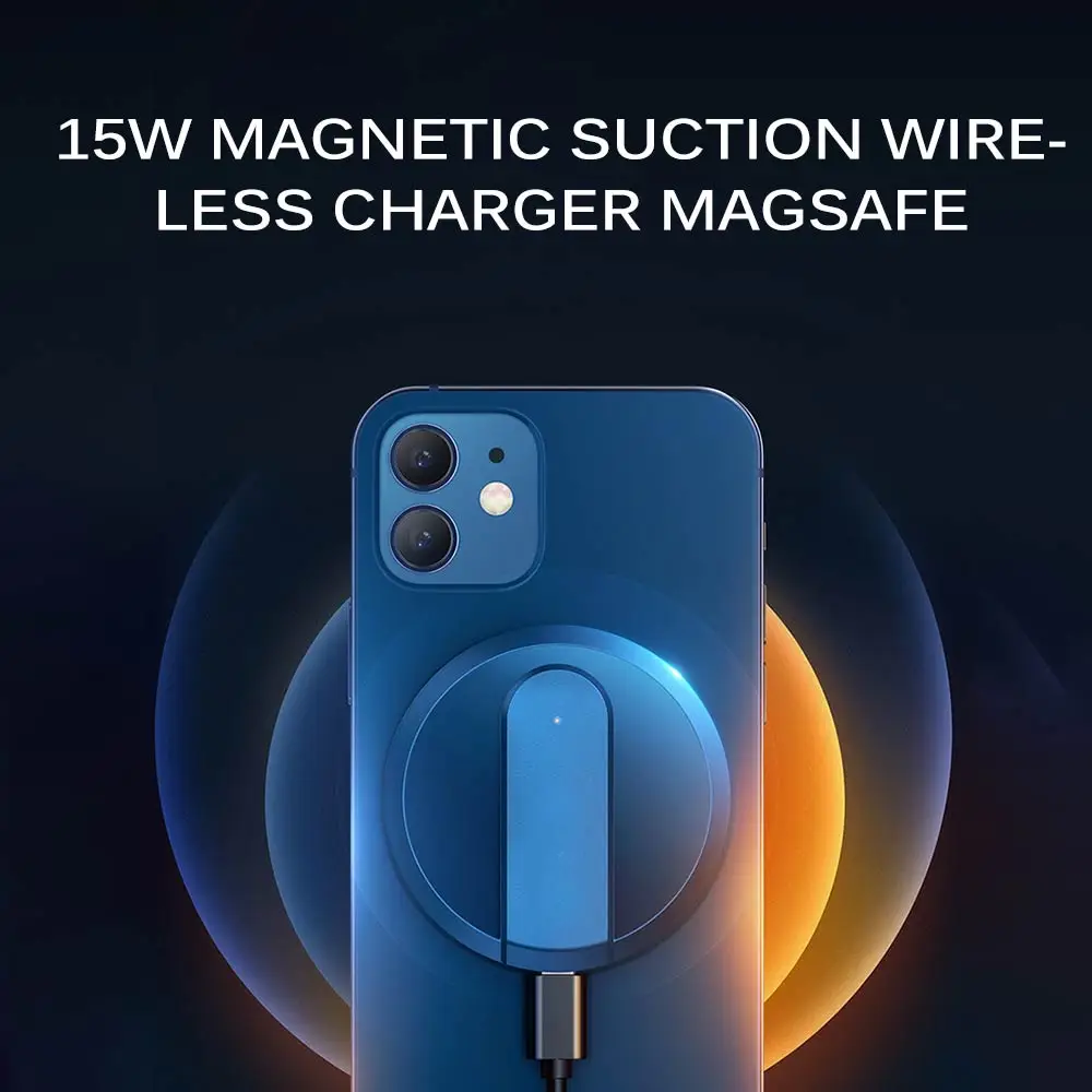 15W Magnētisko Bezvadu Ātru Lādētāju Standartu QI Uzlāde IPhone 12 Ātri Magnētisko Bezvadu Lādētāji Huawei Xiaomi