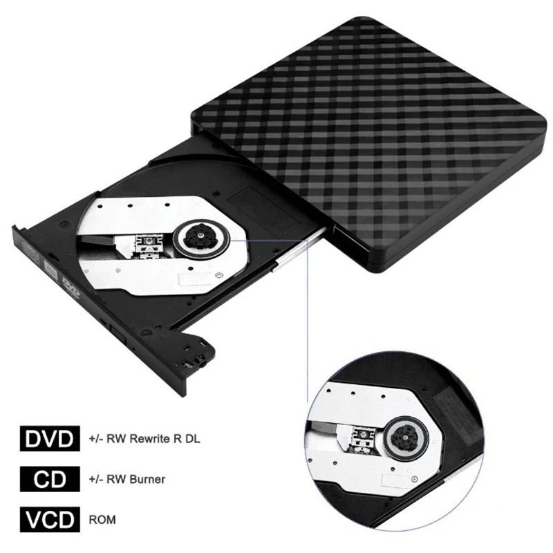 Jaunu Ārējo DVD, CD Disks, Portatīvajiem un Ultra-plānām USB 3.0 Rewriter Rakstnieks Degļi ātrgaitas Datu Pārsūtīšanu, lai Portatīvo DATORU DOM