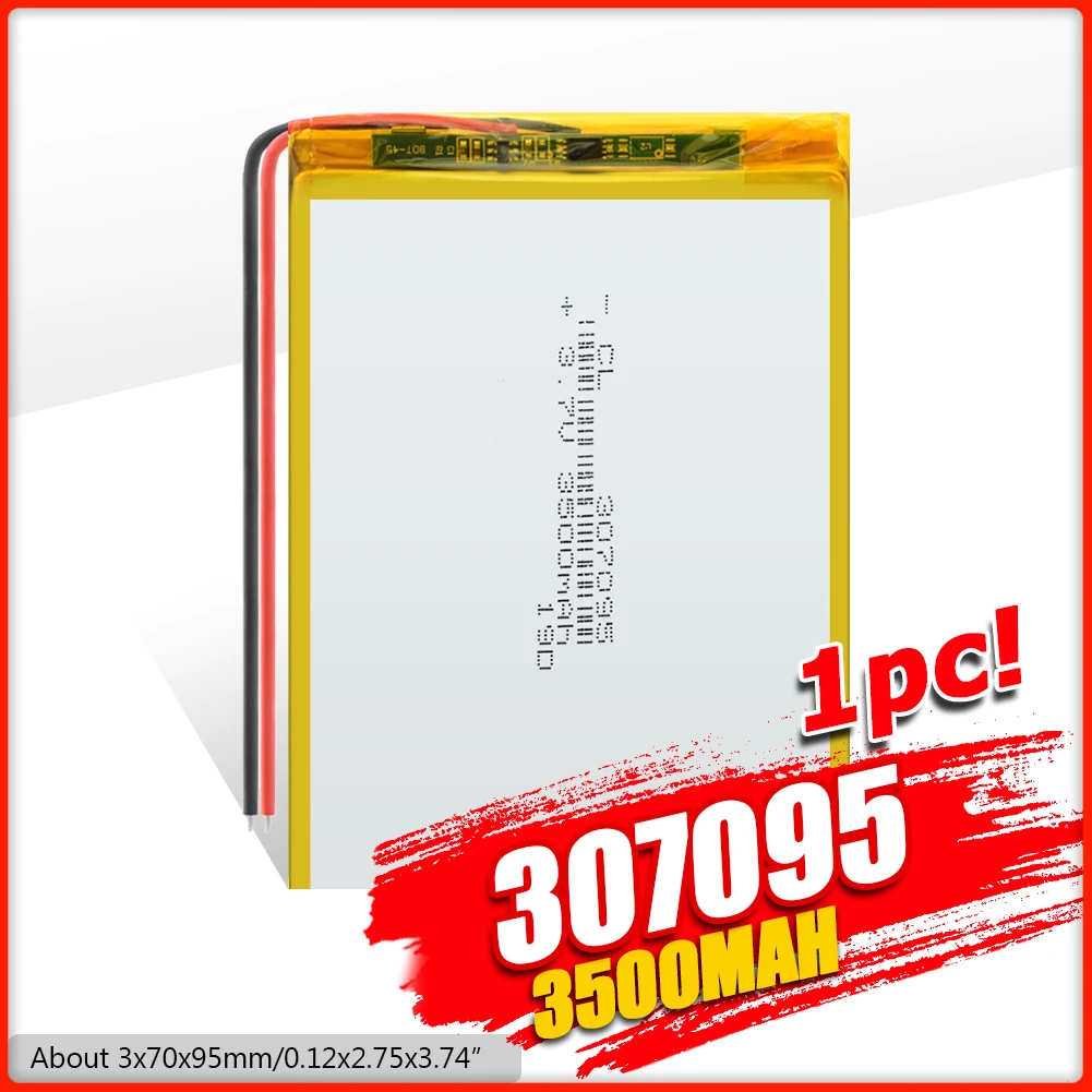 307095 Li-Polimēru Akumulators 3,7 V 3500mah Rechargable Li-ion Batteria Asins Spiediena Monitoru, Medicīnas Iekārtas, Rezerves Barošanas DVD