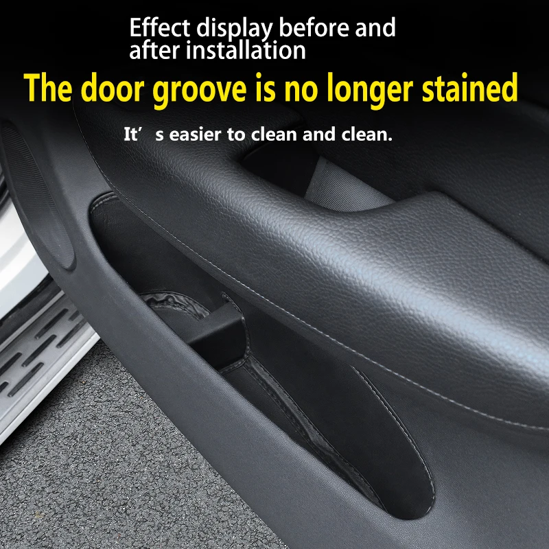 Volvo xc60 2018 2019 2020 durvju aizsardzība pad īpašu uzglabāšanas slots PU ādas durvju spraugas spilvenu uzglabāšanas kaste