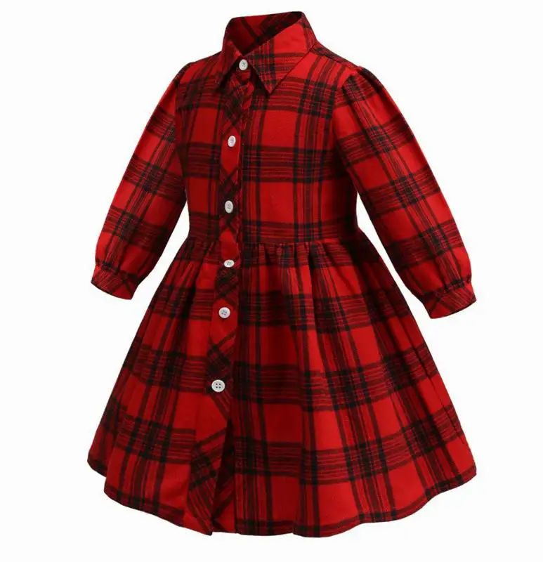 Pleds Meitene Kleita 2020. Gadam Pavasara New England Stila, ar garām Piedurknēm Kokvilnas Krekls, Kleita, Bērnu Drēbes, 2-6Y E801