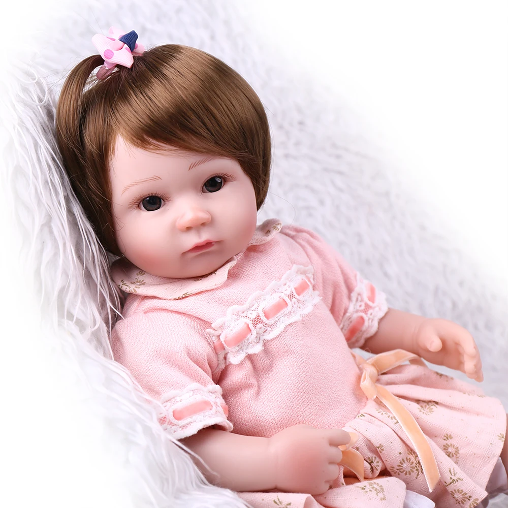 NPK LELLE 16 collu 40cm Silikona atdzimis bērnu mīksta Struktūra Princese Lelle, Rotaļlietas Meitenēm, Bērniem, Spilgti Toddler Bebes Atdzimis menina
